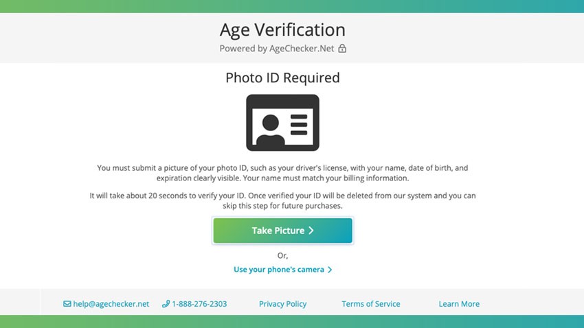 Verification foto id popup example verification-foto-id